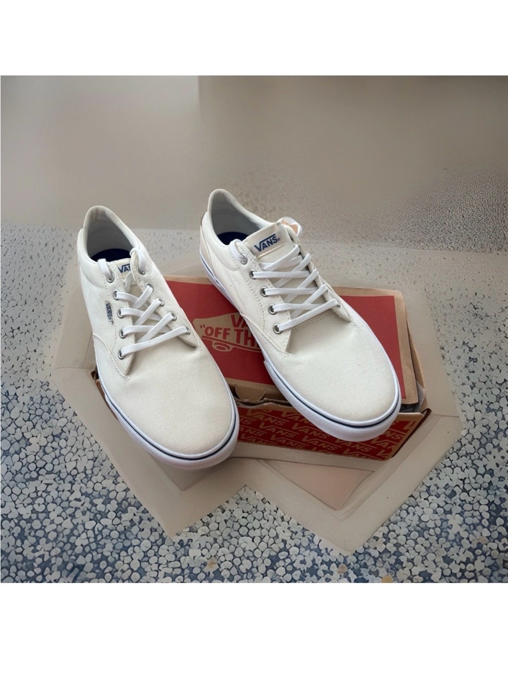 Vans Off The Wall Authentic Women’s Winston Canvas Shoes - Marshmallow  -Size 11